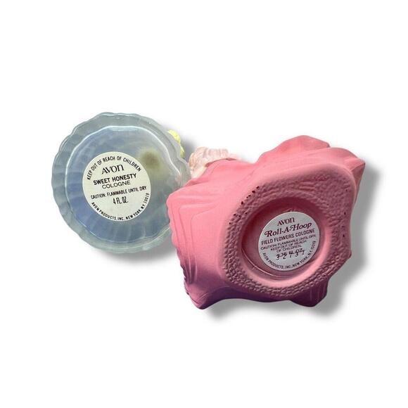 LOT of 6 Vintage 70s Avon Pretty Girl Pink & Little Girl Blue Cotillion EMPTY - Picture 7 of 8